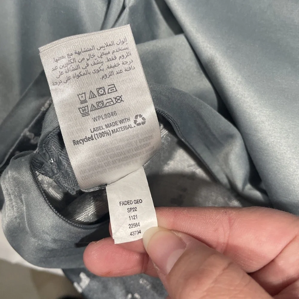 NIB $470 [ King ] Faded Geometric Duvet‎ for Hudson Park in Slate